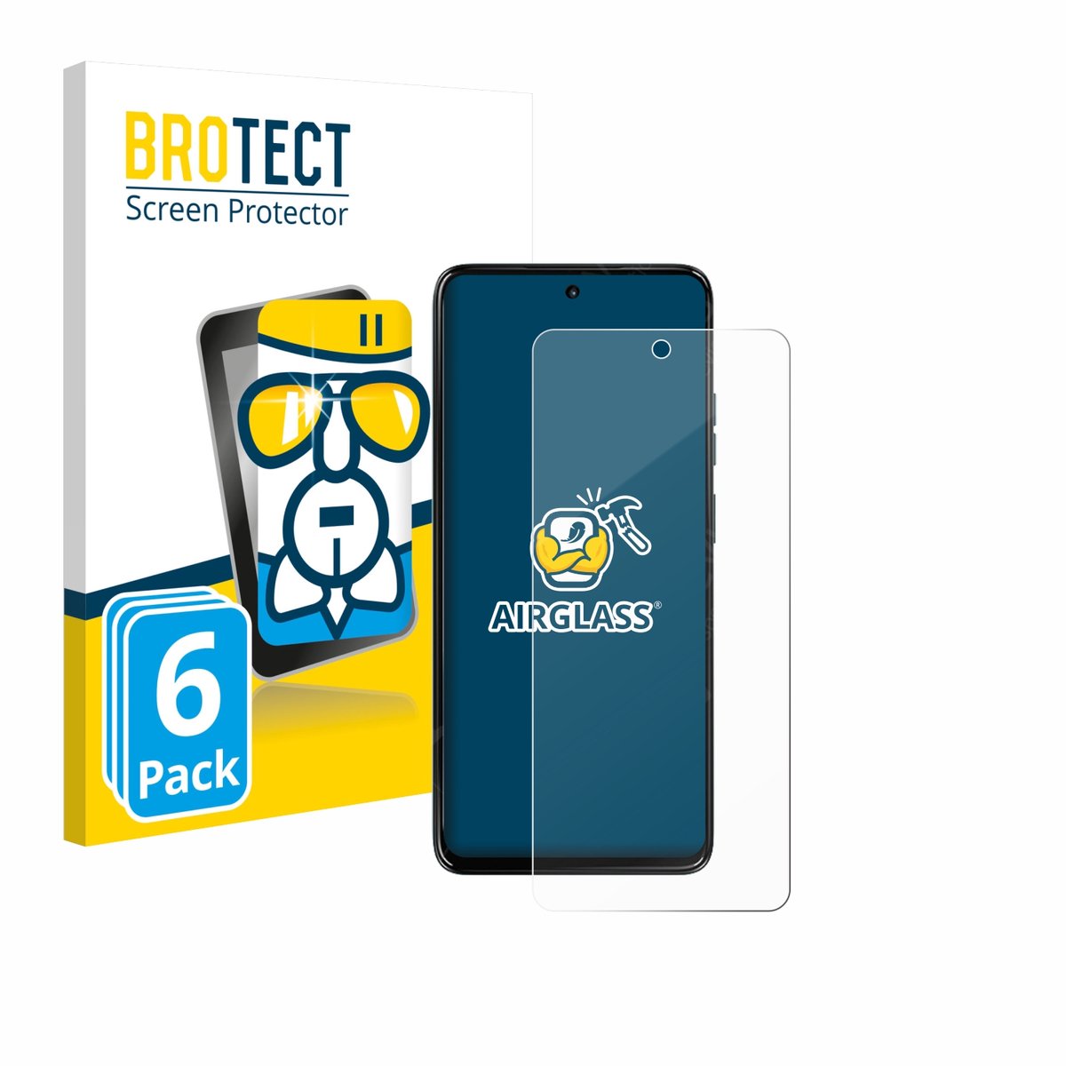 Screenprotector 6 Stuks voor Motorola Moto G67 Power Beschermglas transparant