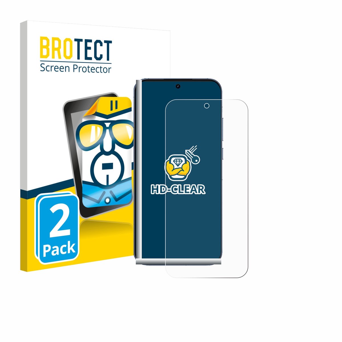 BROTECT - Screenprotector voor realme GT 8 Pro - Folie Beschermfolie transparant 2 Stuks