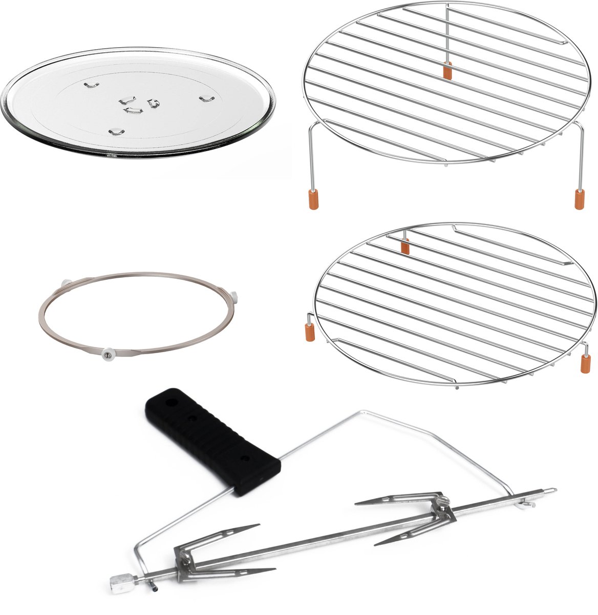 Inventum MN327CB Combimagnetron - 32L - 1000W - Hetelucht- en grillfunctie - Met draaispit - 10 programma's - 4 combistanden - Ontdooifunctie - Zwart — afbeelding 5