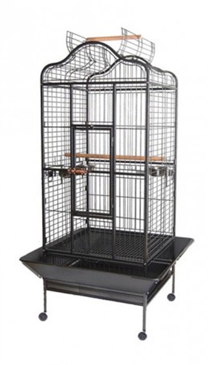 Topmast Papegaaienkooi - Vienna - 81 x 58 x 168 cm - Antraciet - STRONG