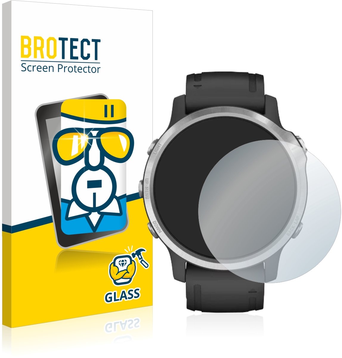 BROTECT - Glas Screenprotector voor Garmin Fenix 6S / 6S Pro - Gehard Beschermglas 9H