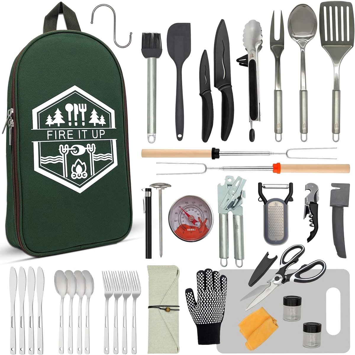 Complete Kookgerei Set voor Kamperen en Buiten BBQ - Complete Camping Keuken Accessoires