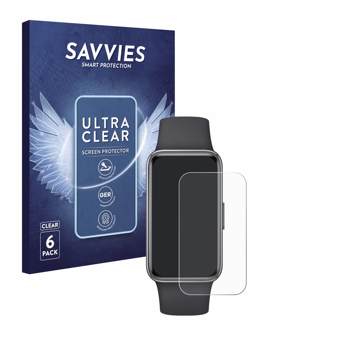 Savvies - Screenprotector voor Huawei Band 9 - Folie Beschermfolie transparant 6 Stuks