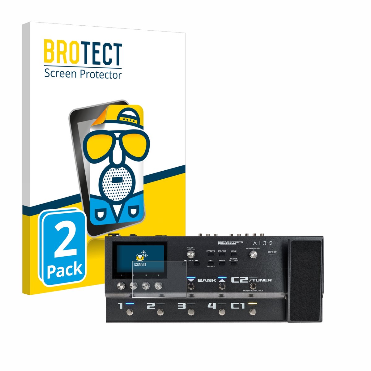 BROTECT - Screenprotector voor Boss GX-100 - Folie Beschermfolie matte 2 Stuks