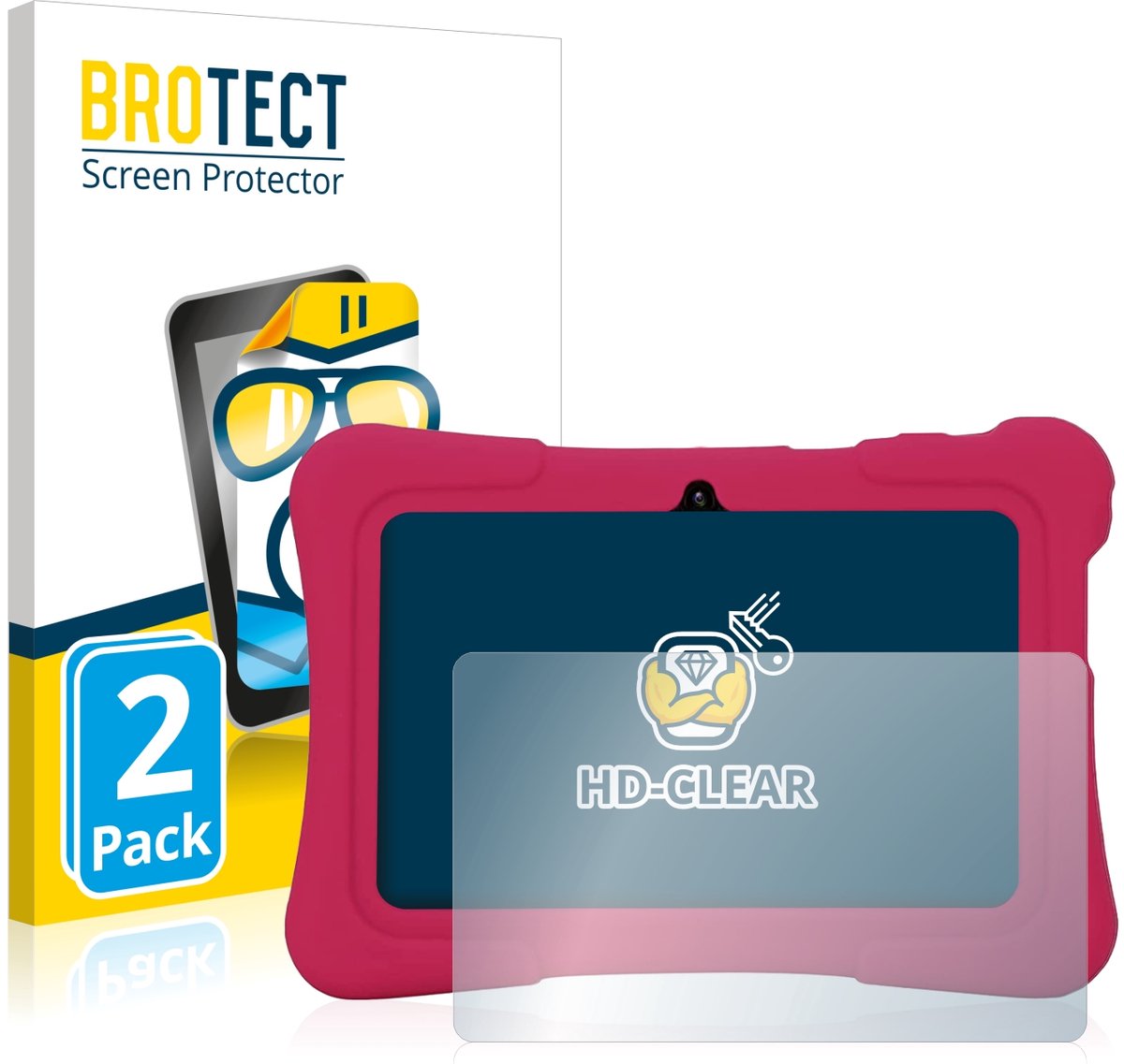BROTECT - Screenprotector voor Pritom K7 - Folie Beschermfolie transparant 2 Stuks