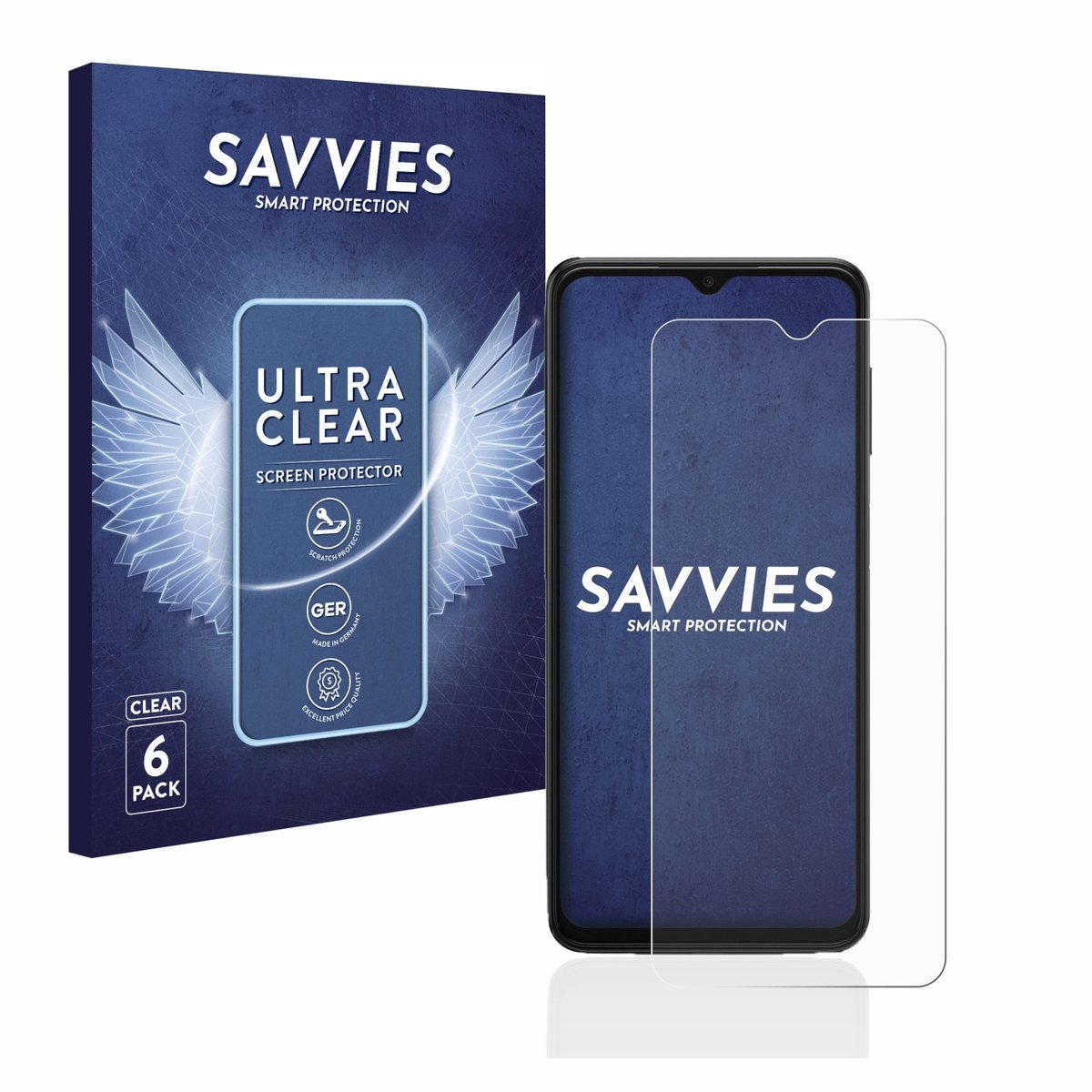 Savvies - Screenprotector voor Samsung Galaxy A13 5G - Folie Beschermfolie transparant 6 Stuks