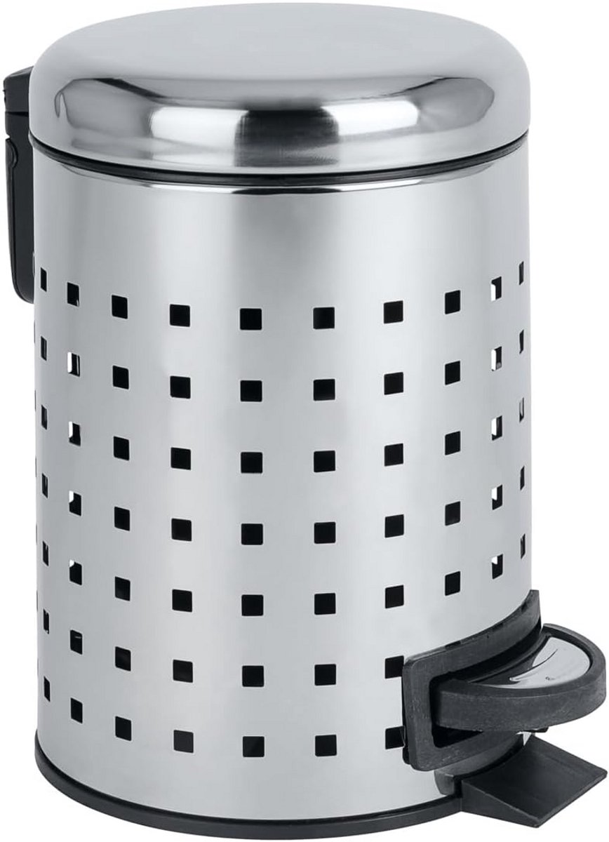 Ronde Metalen Pedaalemmer met Soft-Close Deksel voor Badkamer en Keuken
