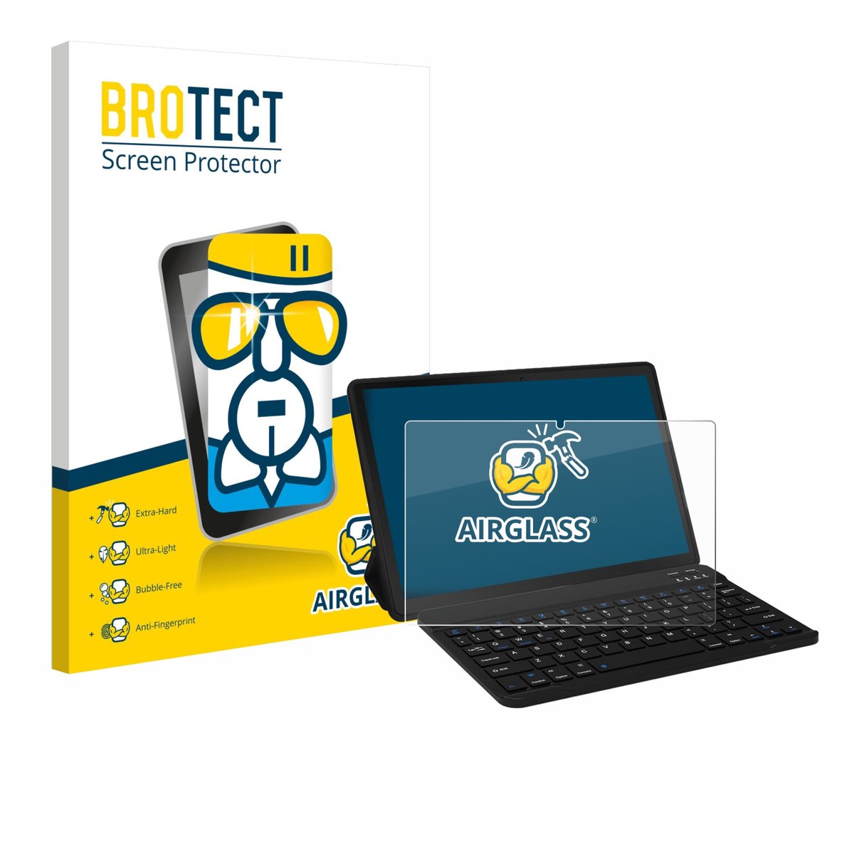 Screenprotector voor Laptok LAPA7LBK 11" Beschermglas transparant