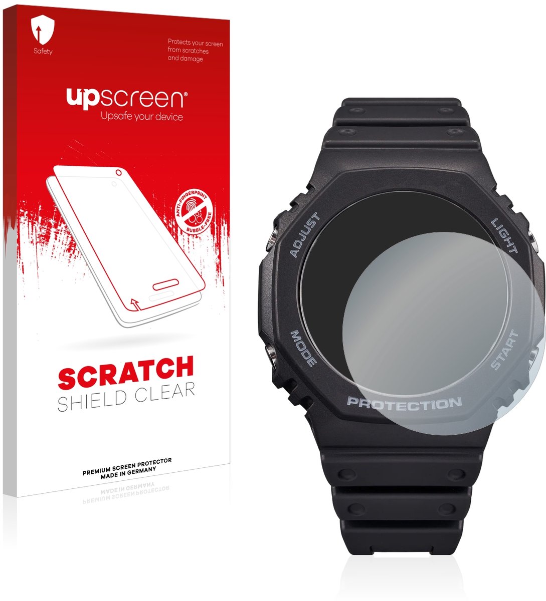 upscreen - Screenprotector voor Casio G-Shock GA-B2100 - Folie Beschermfolie transparant