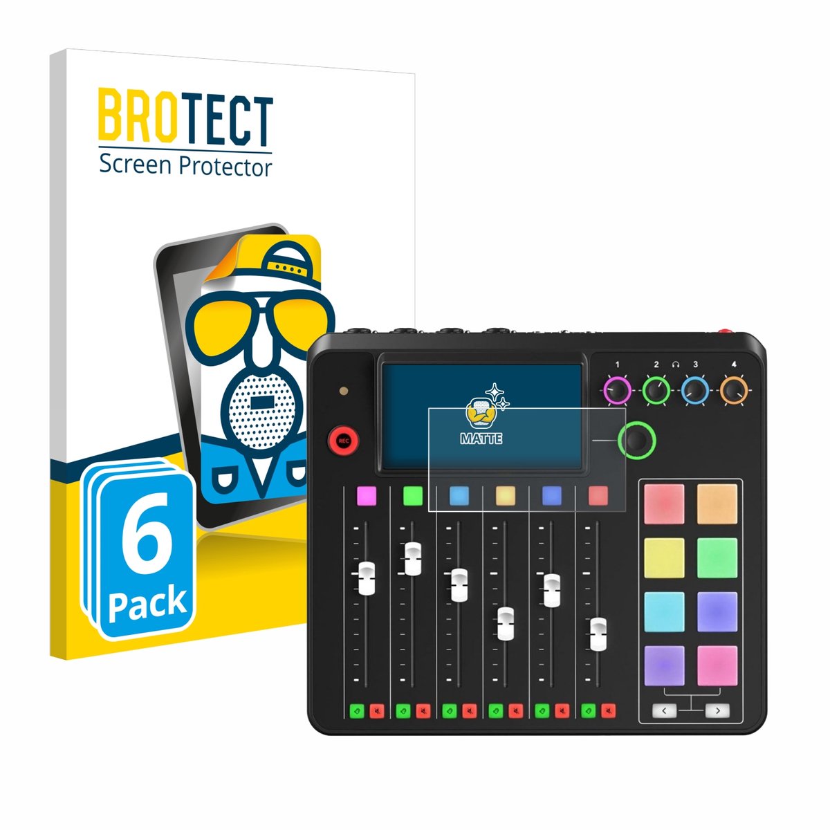 BROTECT - Screenprotector voor Rode Rodecaster Pro II - Folie Beschermfolie matte 6 Stuks