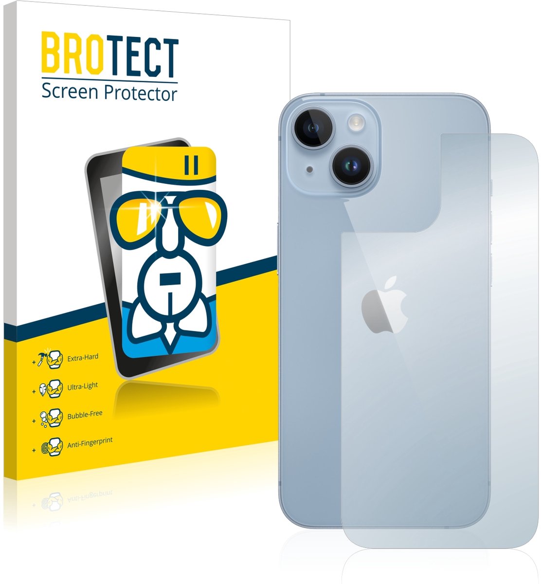 Screenprotector voor Apple iPhone 14 (Achterkant) Beschermglas transparant