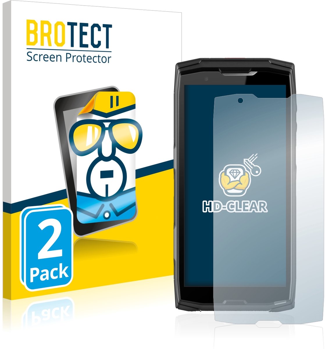 BROTECT - Screenprotector voor Crosscall Core-X5 - Folie Beschermfolie transparant 2 Stuks