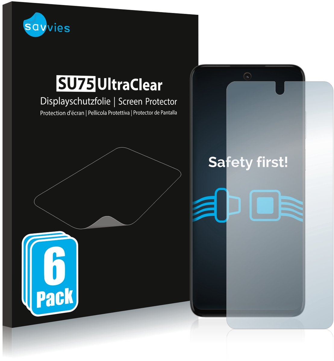 Savvies - Screenprotector voor Motorola Moto G32 - Folie Beschermfolie transparant 6 Stuks