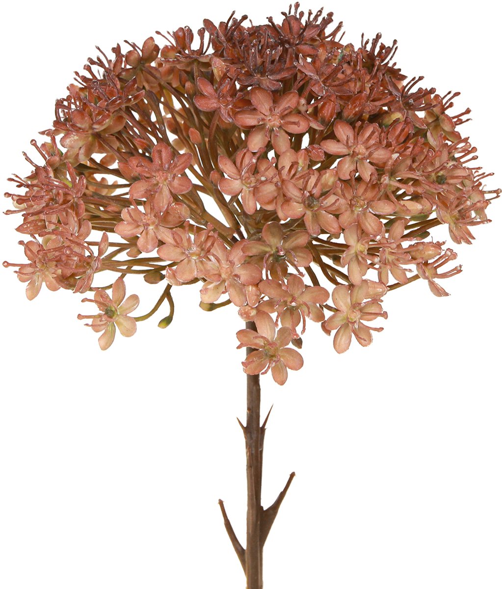 Viana Kunsttak herfstdecoratie bloementak bruin rood 45cm 2 stuks