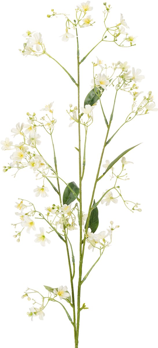 Viana Decoratieve tak met appelbloesem als kunstbloem voor een vrolijke sfee wit