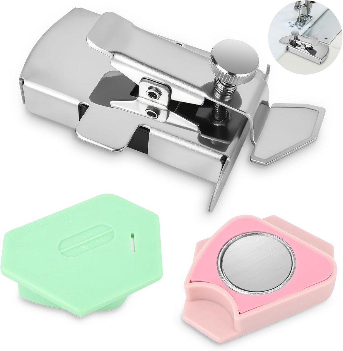 3 Stuks Magnetische Naadgeleider voor Naaimachine - Precisie Stikken