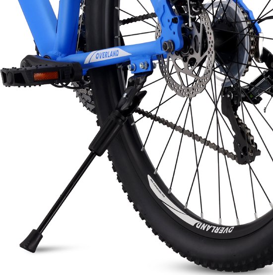 Tatra Bikes Mountainbike 27.5" Overland, MTB-fiets voor dames en heren, fiets 27.5" - 19 inch aluminium frame, 21 versnellingen, schokdemper, schijfremmen - Blauw — afbeelding 4