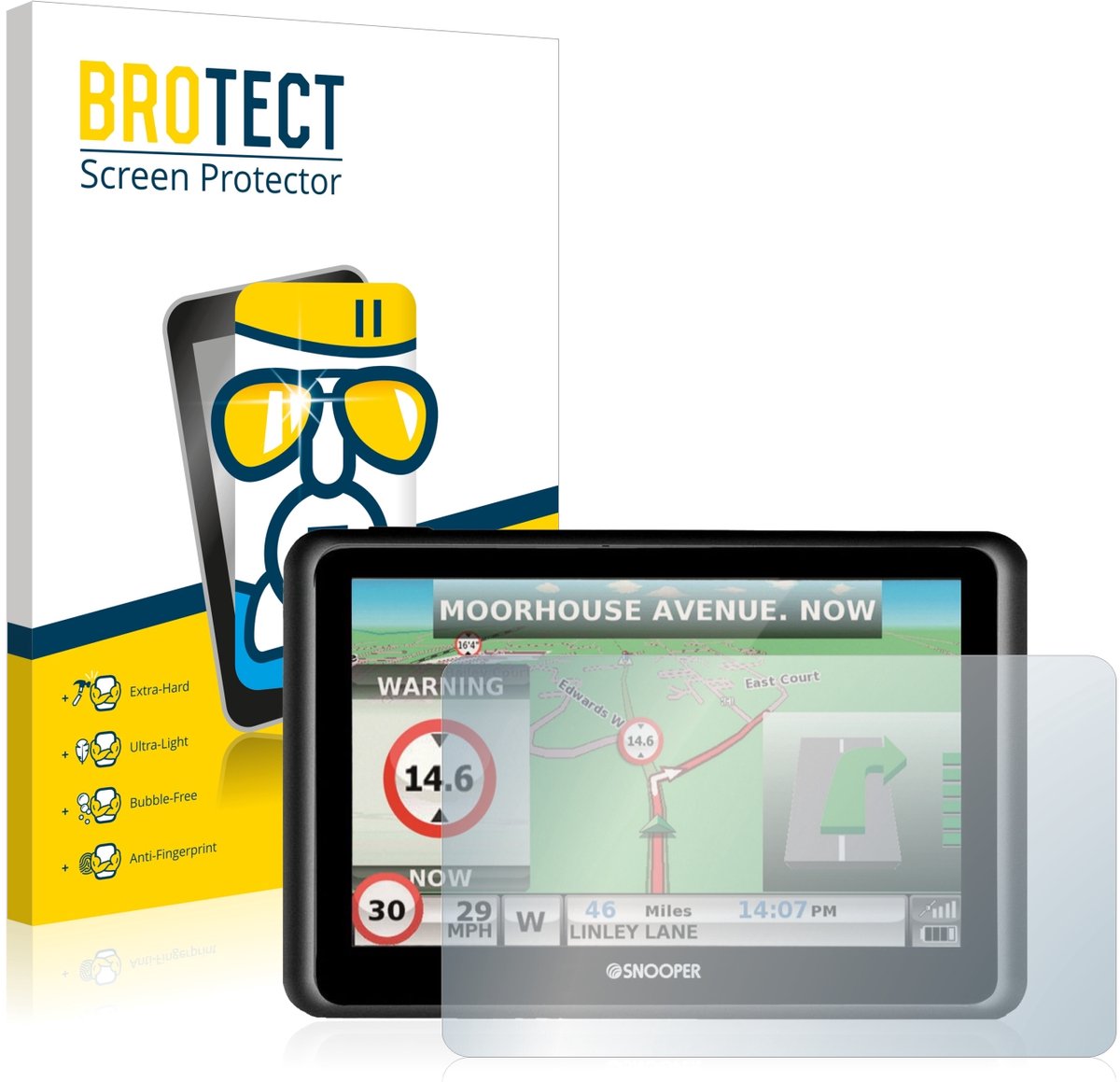Screenprotector voor Snooper Truckmate S6900 Beschermglas transparant