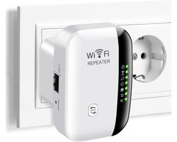 SCH® WIFI Versterker Stopcontact – WIFI Versterker -Wit – ‎12cm x 11cm x 7cm