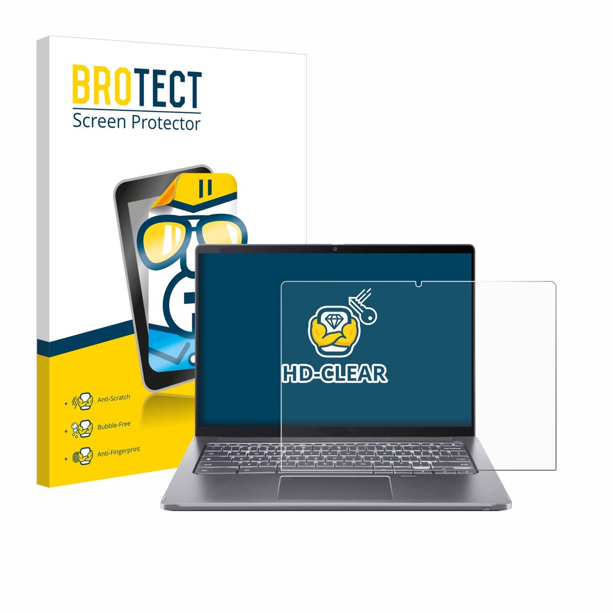BROTECT - Screenprotector voor Acer Chromebook Spin 714 - Folie Beschermfolie transparant