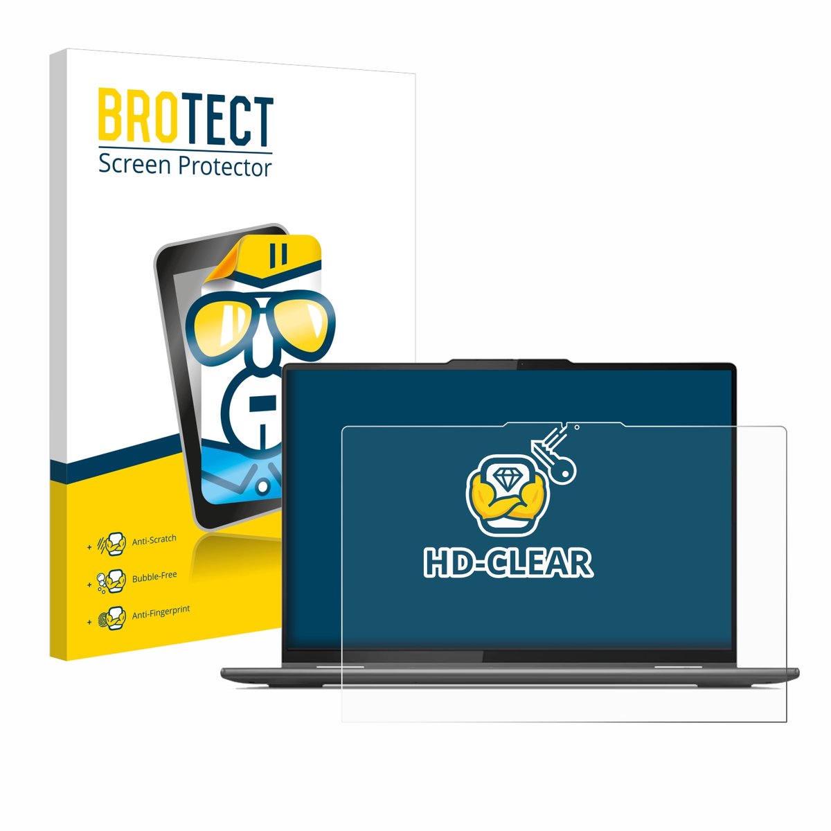 BROTECT - Screenprotector voor Lenovo Yoga 7i Gen 8 16" - Folie Beschermfolie transparant