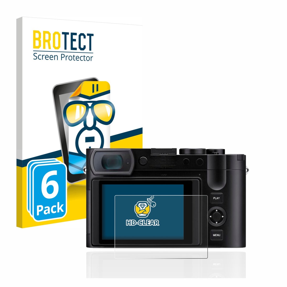BROTECT - Screenprotector voor Leica Q3 / Q3 43 - Folie Beschermfolie transparant 6 Stuks