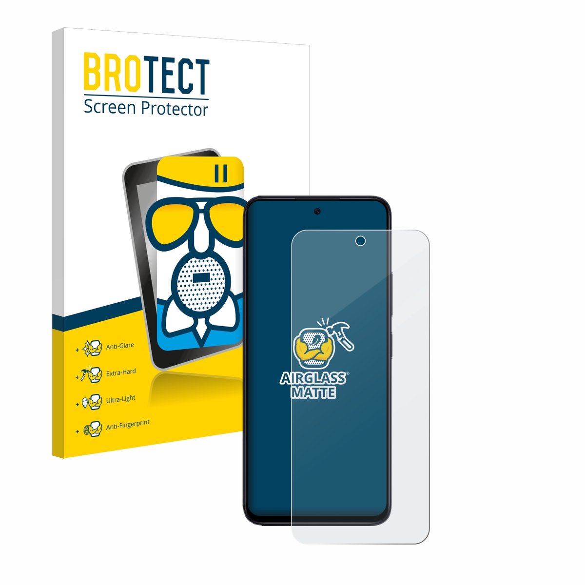 BROTECT - Screenprotector voor Xiaomi Redmi 12 - Folie Beschermfolie Beschermglas matte