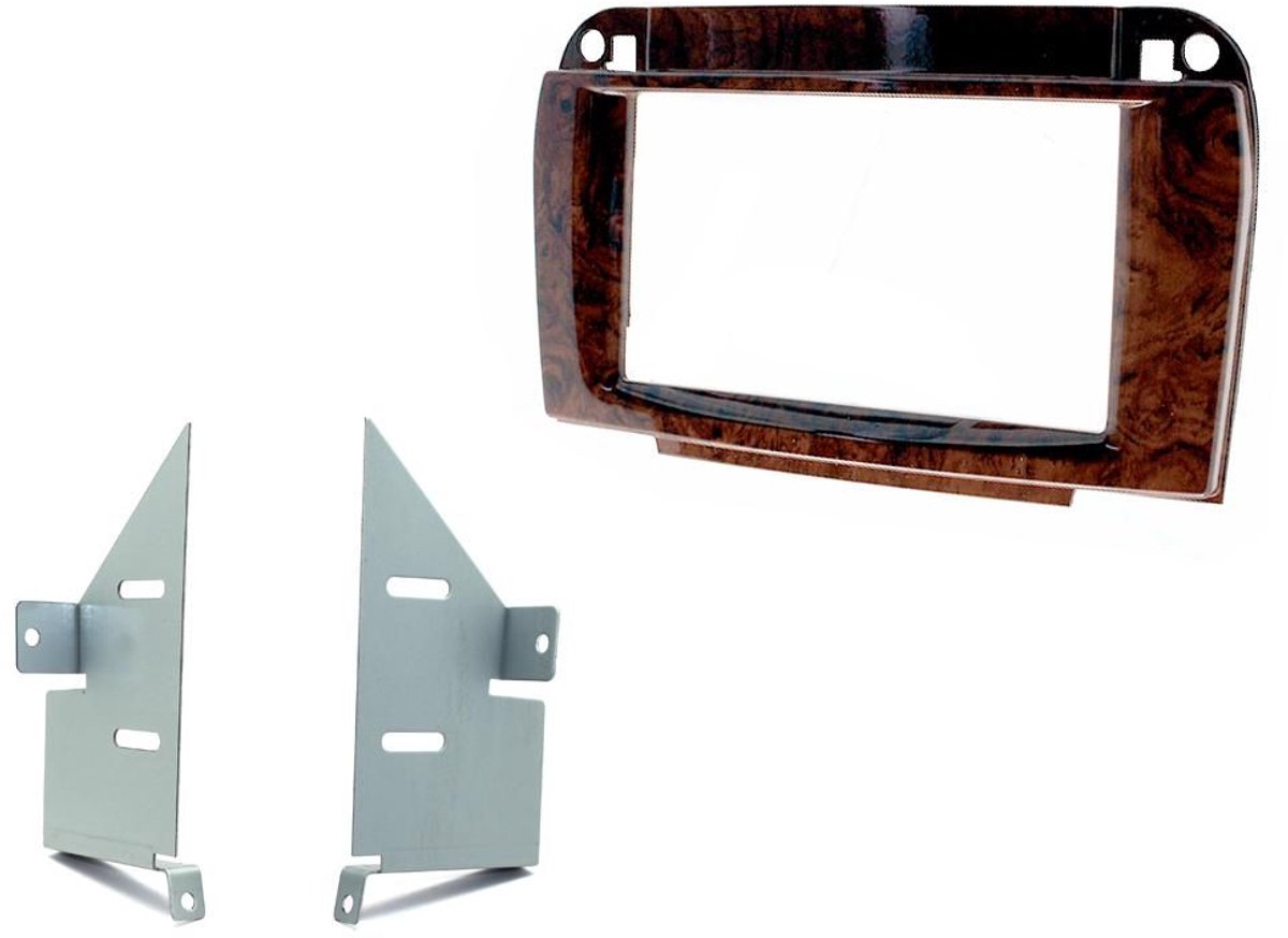 2-DIN frame ECO Mercedes CL (C215) 1999-2006 Hout look