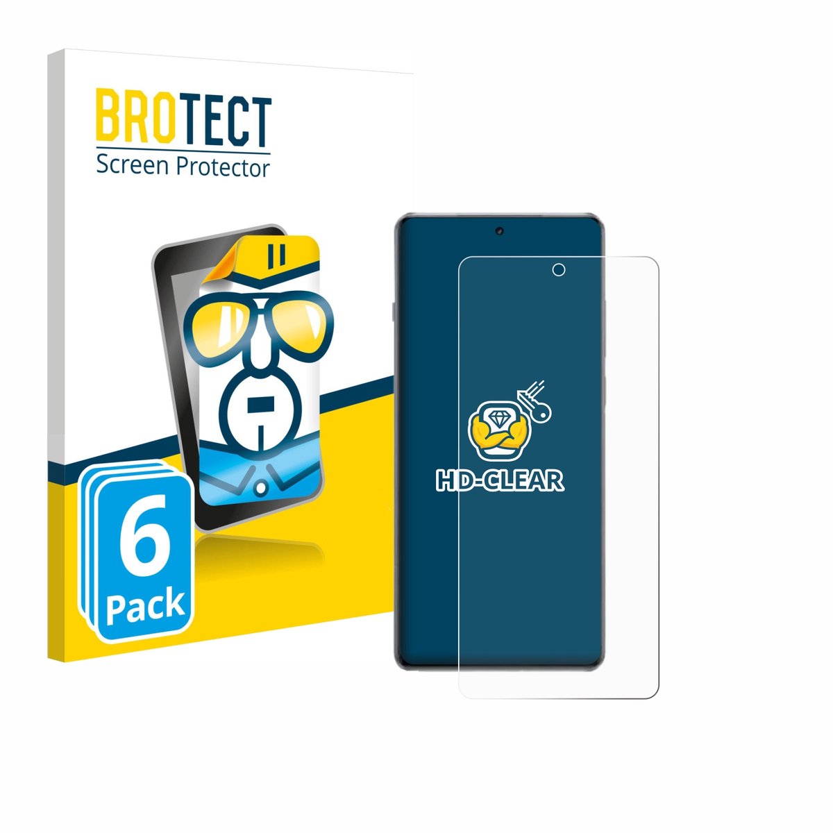 BROTECT - Screenprotector voor OnePlus 13R - Folie Beschermfolie transparant 6 Stuks