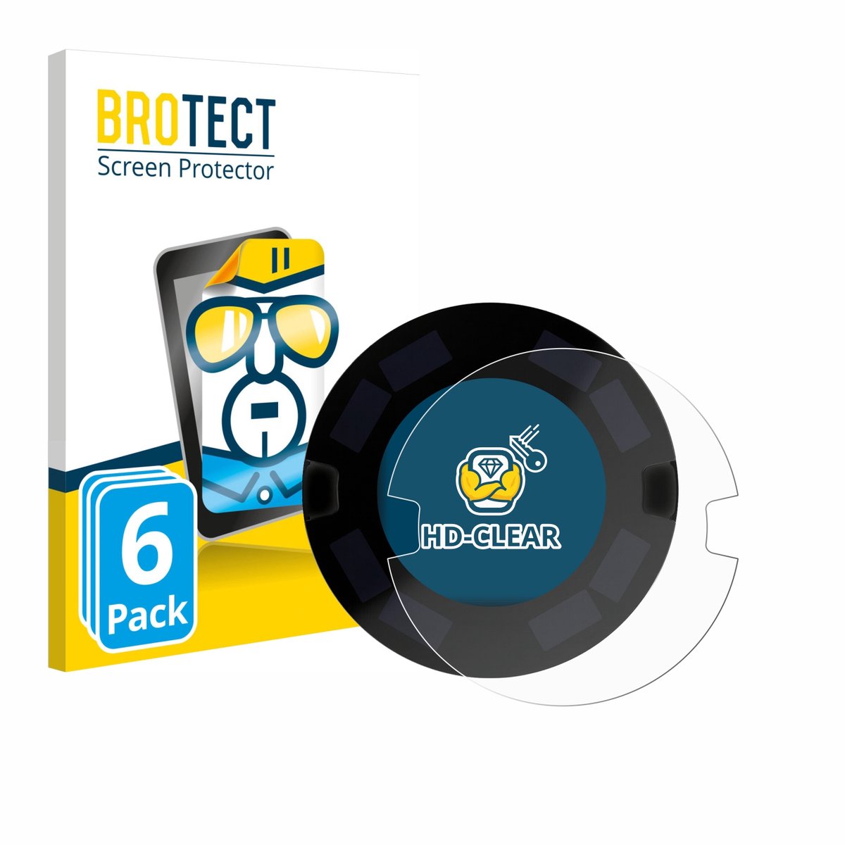 BROTECT - Screenprotector voor OOONO P-DISC NO3 - Folie Beschermfolie transparant 6 Stuks