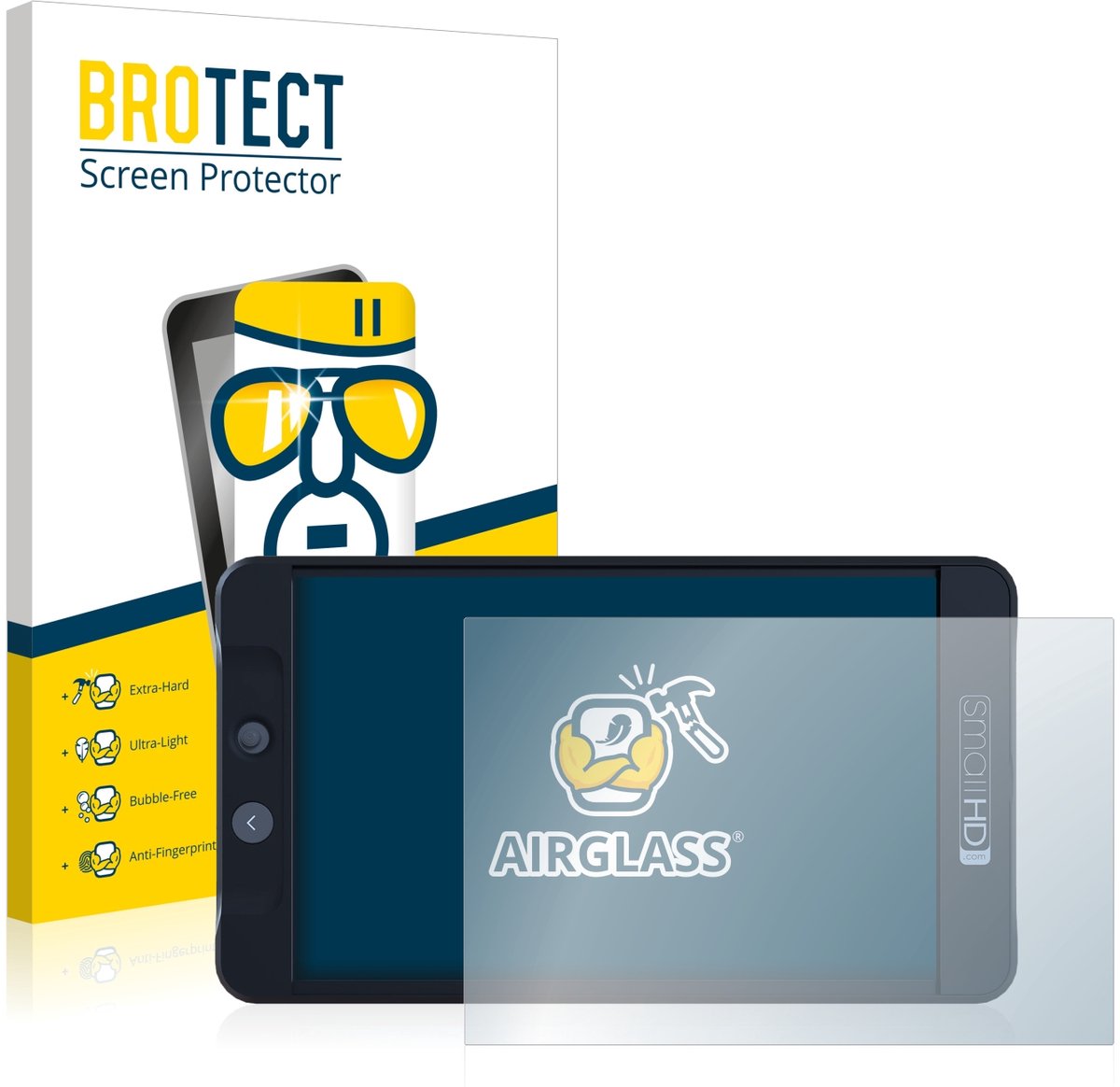 Screenprotector voor SmallHD 702 Black Beschermglas transparant