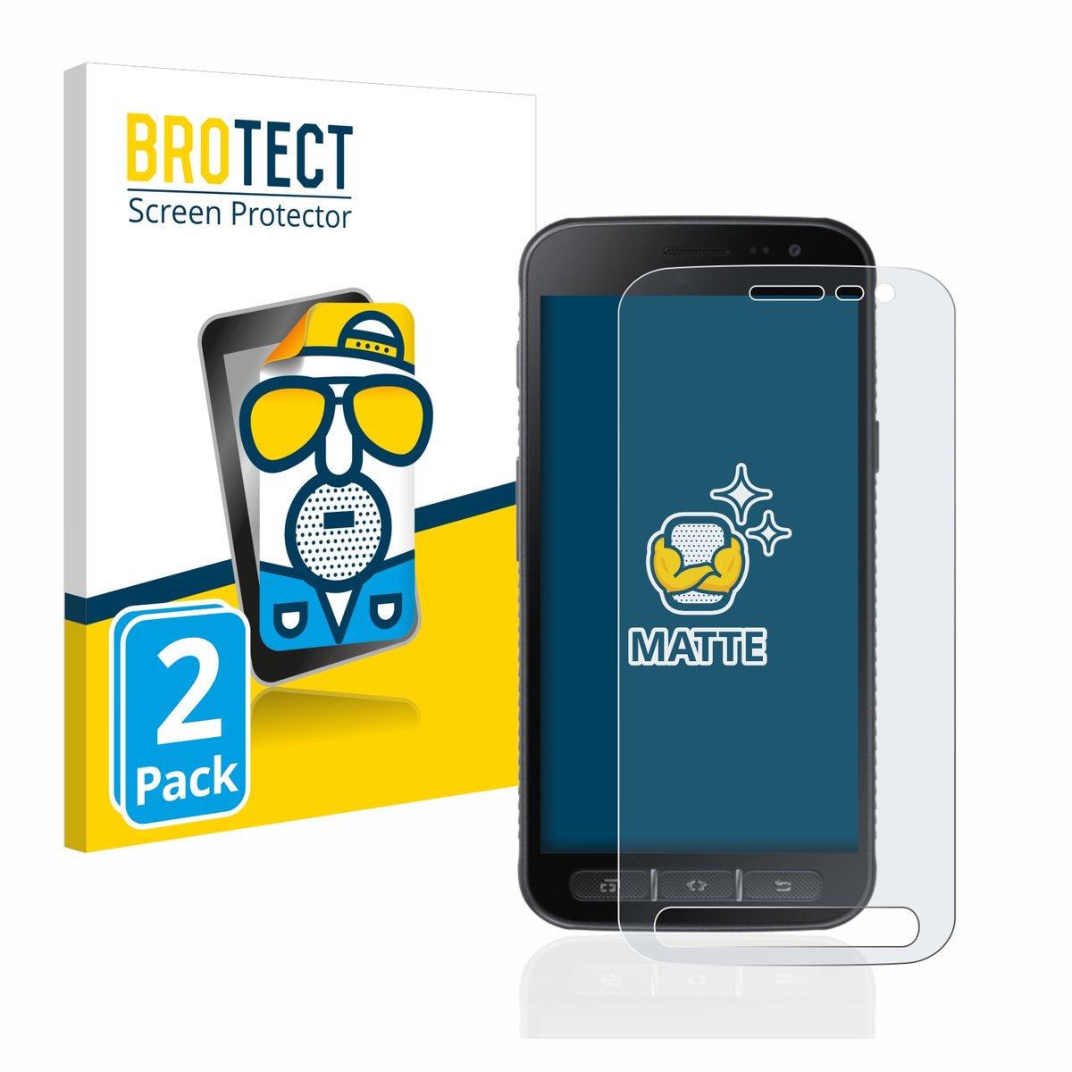 BROTECT - Screenprotector voor Samsung Galaxy XCover 4s - Folie Beschermfolie matte 2 Stuks
