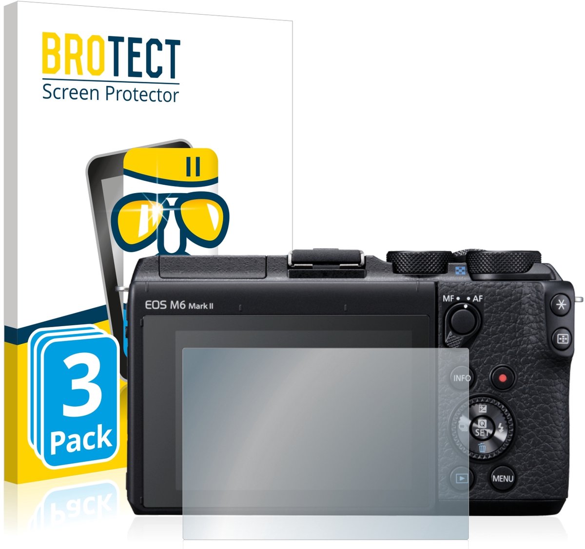 Screenprotector 3 Stuks voor Canon EOS M6 Mark II Beschermglas transparant
