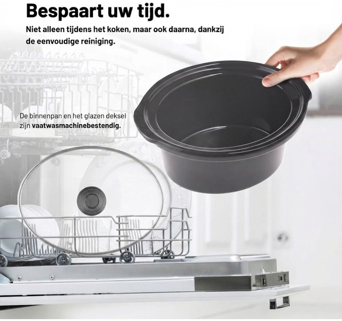 SNJY® Slowcooker 3,5 Liter met Timer - afbeelding 3