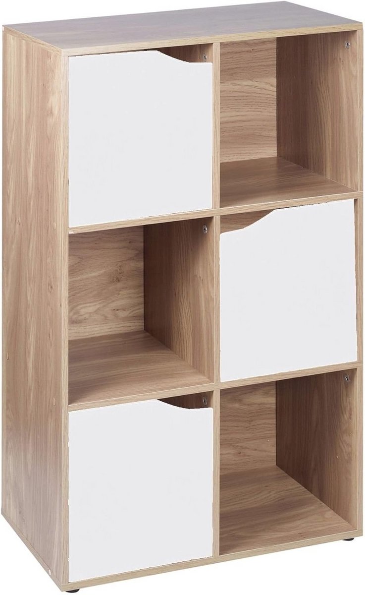 Modulaire boekenkast houten planken en metalen frame meerdere afmetingen en afwerkingen
