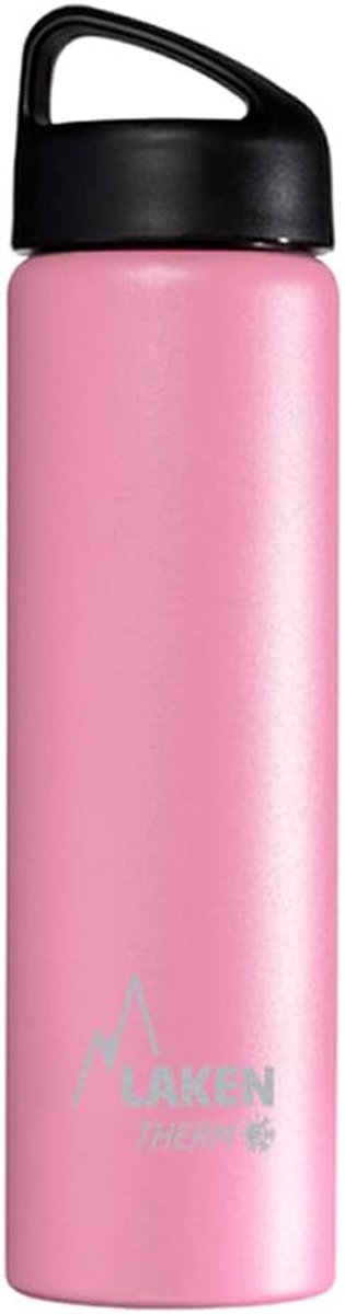 Thermosfles roestvrij staal 18/8 dubbelwandig vacuüm 750 ml roze