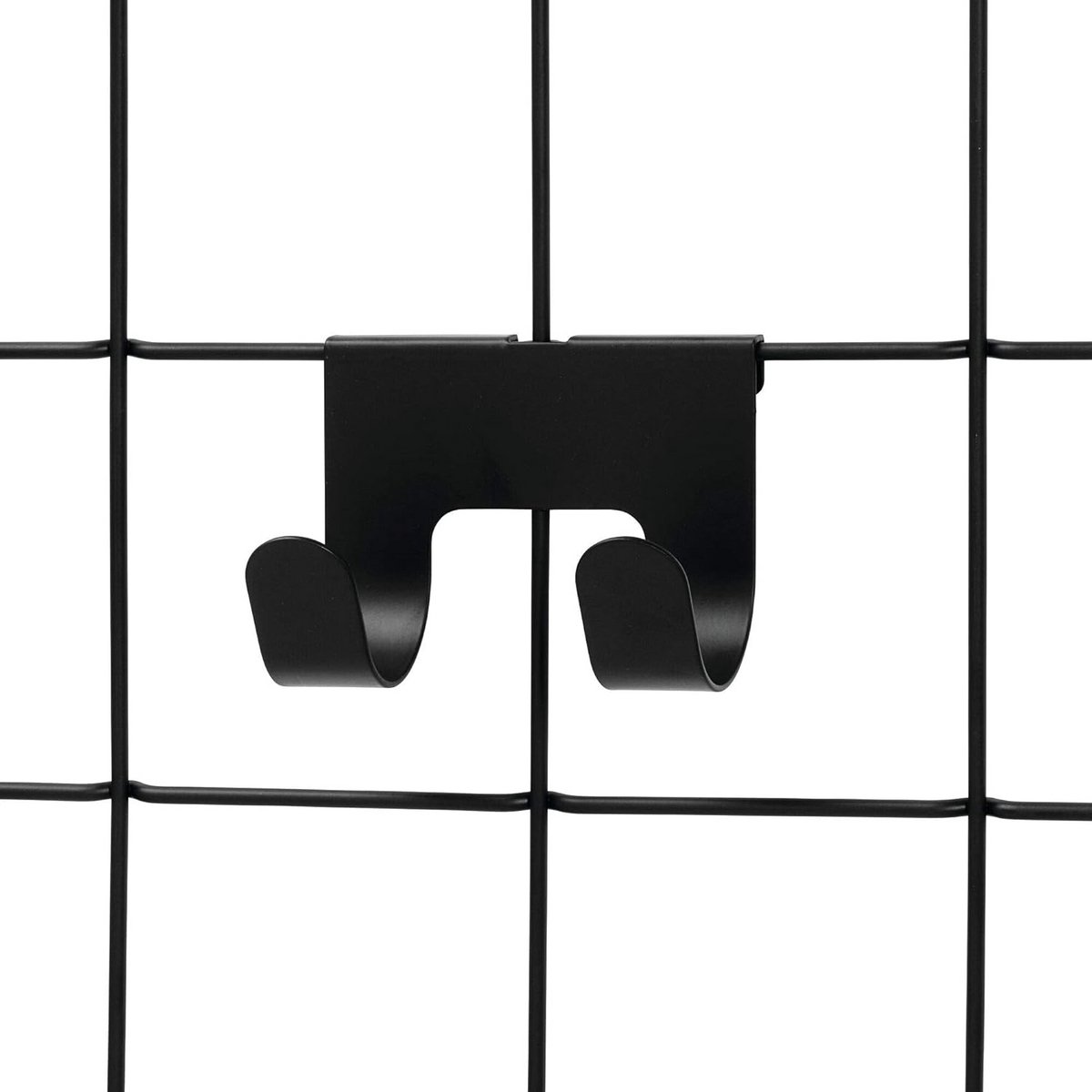 Dubbele Wandhaken voor Modulair Systeem - Set van 2 Metalen Haken Zwart