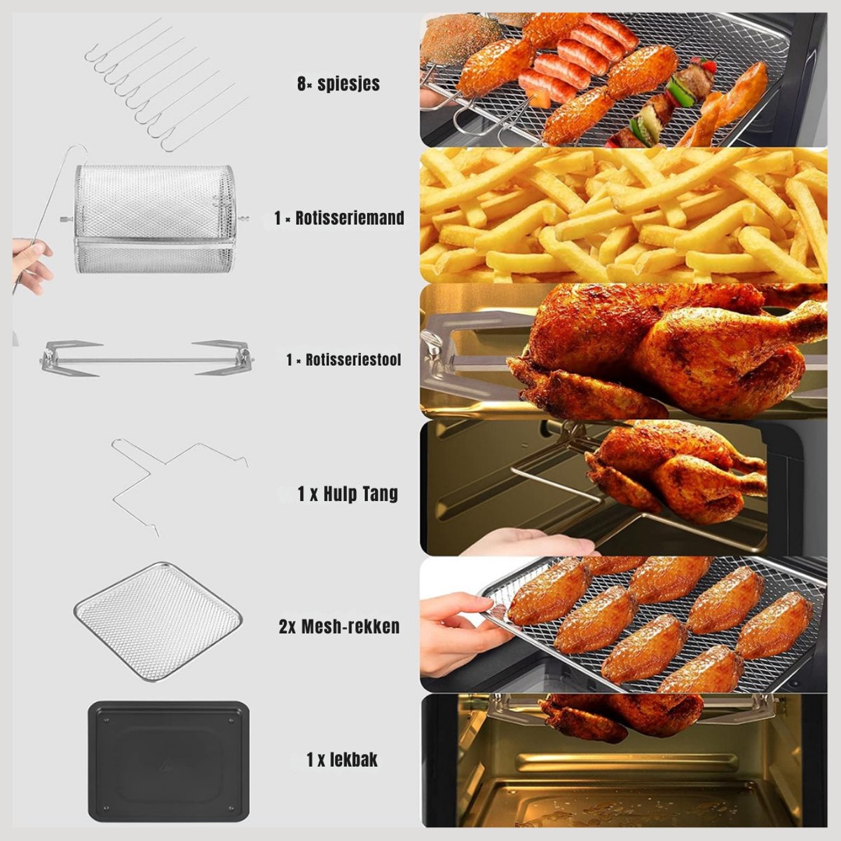 Groupe SEB Aurixi Airfryer XXL met Dubbele Lade - 12L - - afbeelding 2