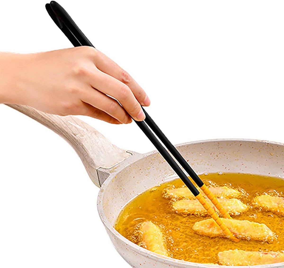 Hittebestendige Keuken Eetstokjes 30cm - Antislip Siliconen voor Koken, Frituren en BBQ