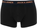 Zwarte boxershorts met oranje Jack & Jones-band.
