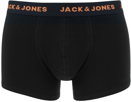 Zwarte boxershorts met oranje Jack & Jones-band.
