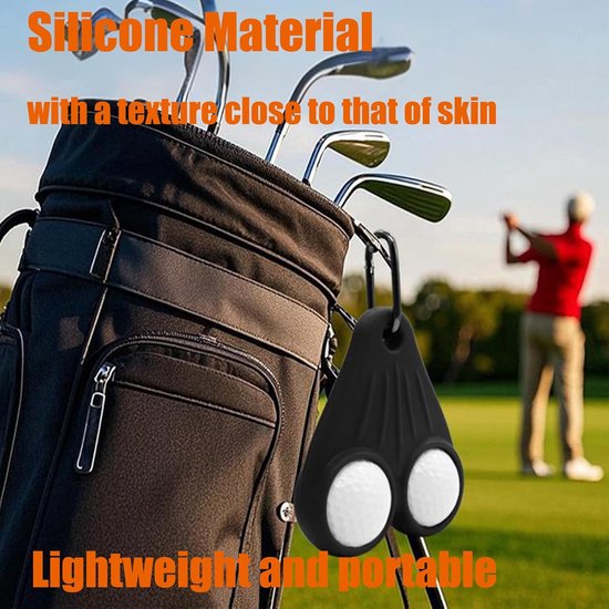 Golfbal Zak Houder - Opbergtas - Golf Accessoires - Draagbare Golfbal Opbergtas - Handig Cadeau Geschenk voor Golfers - Zwart van Merkloos — afbeelding 2