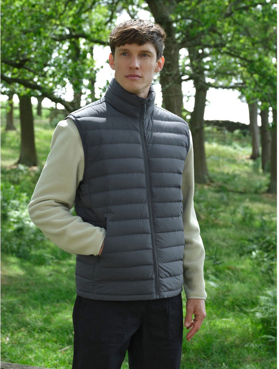 Donsgevulde opvouwbare ThermoGen-puffergilet Blauw