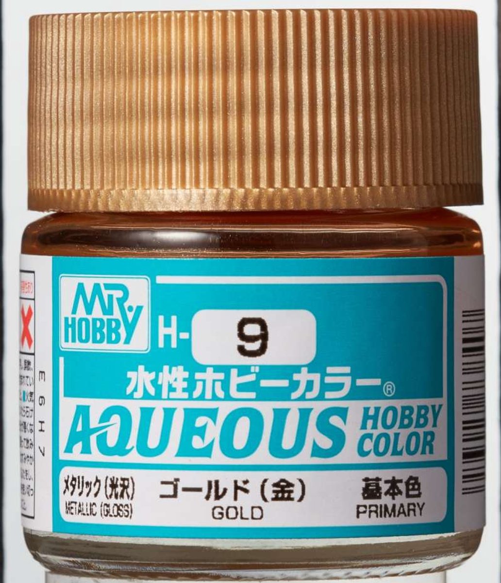 Gunze H-009 - Gold-Metallic Glanzend - Mr. Hobby Aqueous Modelbouwverf 10ml