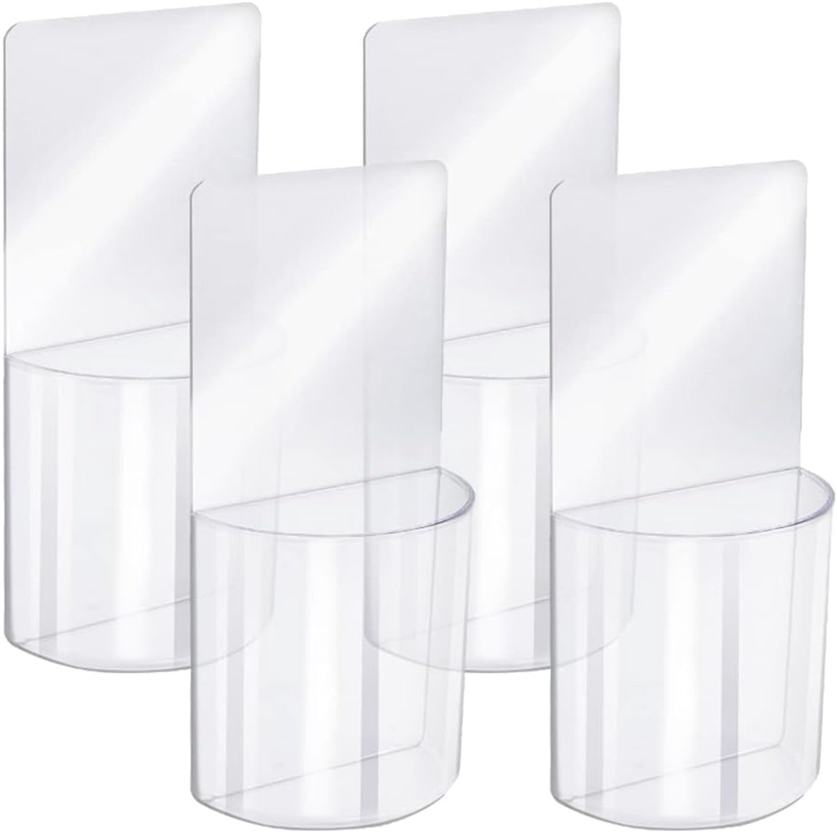 Afstandsbediening Houder - Opbergdoos - Wandmontage - Zelfklevend - 17.7 x 4.5 cm - Transparant