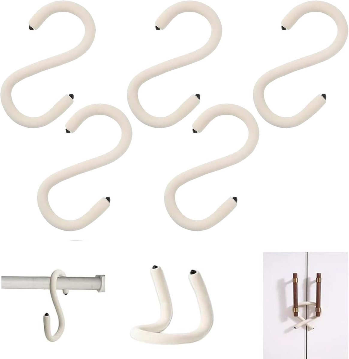 Flexibele S-haken voor het ophangen van spullen; deze flexibele S-haakrekken kunnen worden