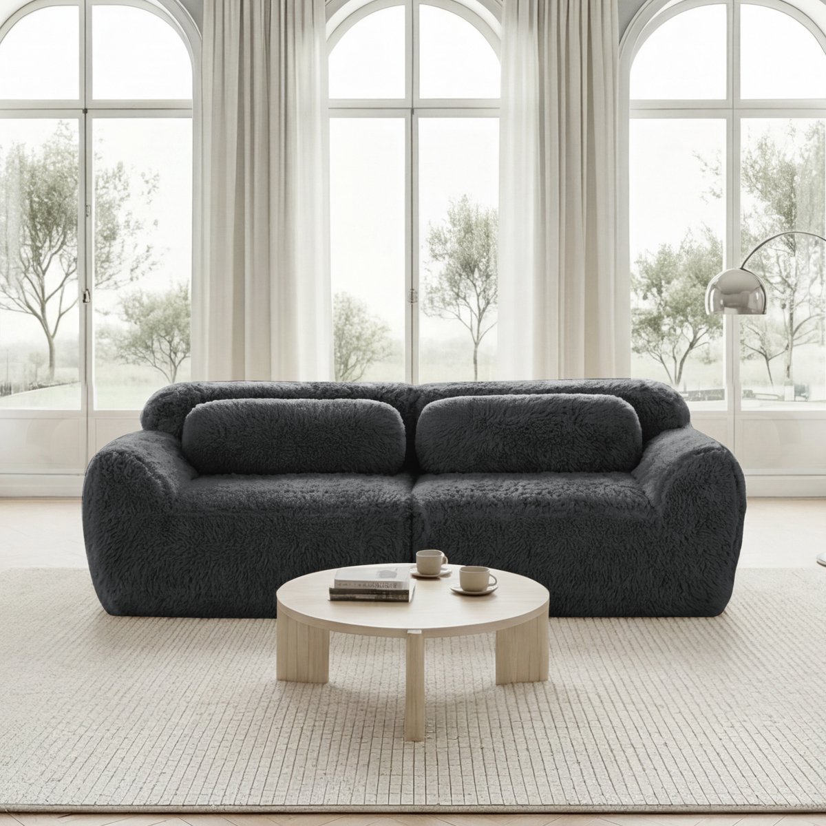 MODFU Modulaire Hoekbank - Vrij Combineerbaar - Minimalistisch - Voor Woonkamer - Pluche -