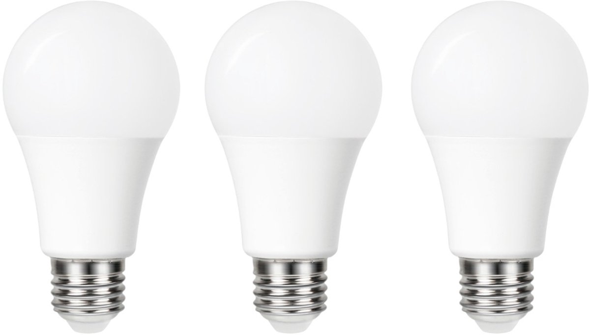 3-Pack Schemersensor - Standaard bol - E27 - 4.8W - Extra Warm Wit - 2700K
