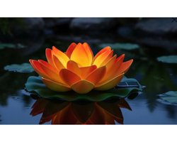 Solar waterlelie - 3 Stuks - Roze - Geel - Wit - 17cm - Werkt op zonne-energie - Drijvend