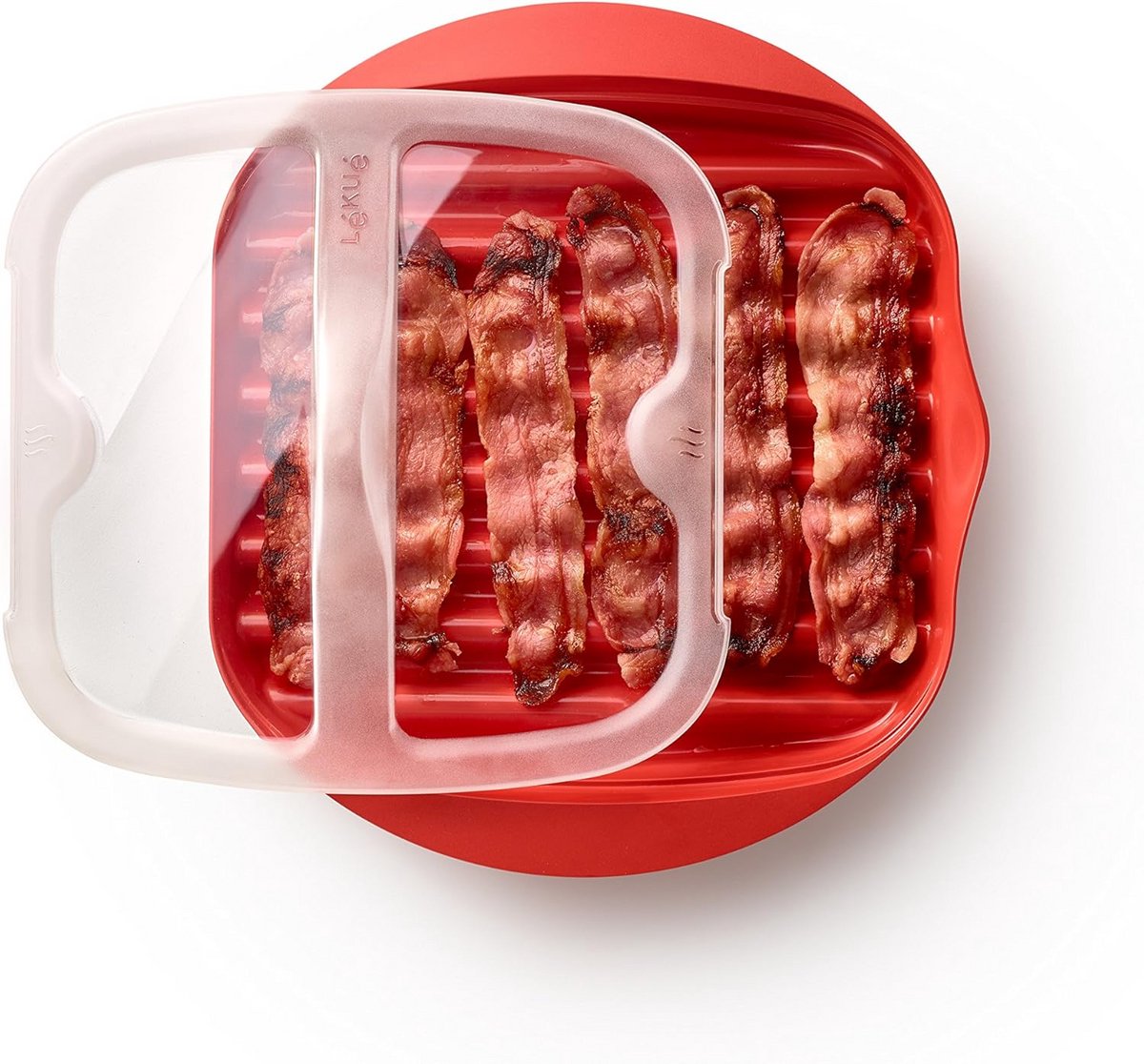 Magnetron Bakvorm - Spek Maker - Snel Spek Bakken - Vet Afvoerend - 45 x 35 x 25 cm - Rood